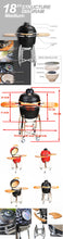 Load image into Gallery viewer, Kamado BBQ 18' Black/Green/Red - Hong Kong Rooftop Party