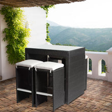 Load image into Gallery viewer, 4 Chair Bar Table, White cushions - Hong Kong Rooftop Party