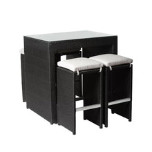 Load image into Gallery viewer, 4 Chair Bar Table, White cushions - Hong Kong Rooftop Party
