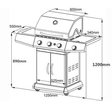 Load image into Gallery viewer, Gas BBQ Deluxe - 3+1 Burners - Hong Kong Rooftop Party