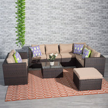 Load image into Gallery viewer, Super Family Sofa Set, Black or Brown Rattan - Hong Kong Rooftop Party