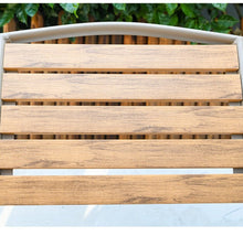 Load image into Gallery viewer, Aluminum Light Brown Polywood Dining Set, 2 Chairs 80cm Table - Hong Kong Rooftop Party
