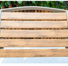 Load image into Gallery viewer, Aluminum Light Brown Polywood Dining Set, 4 Chairs 80cm Table - Hong Kong Rooftop Party