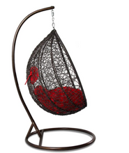 Load image into Gallery viewer, Black Swing Chair, Red cushions - Hong Kong Rooftop Party