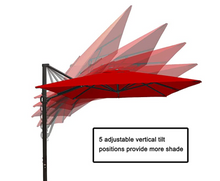 Load image into Gallery viewer, Resort Side-Pole Marble Base Umbrella, Red - Hong Kong Rooftop Party