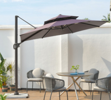 Load image into Gallery viewer, Resort Side-Pole Marble Base Umbrella, Beige - Hong Kong Rooftop Party