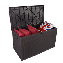 Load image into Gallery viewer, Outdoor Storage Box Rattan, Brown - Hong Kong Rooftop Party