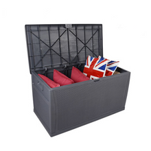 Load image into Gallery viewer, Outdoor Storage Box Rattan, Grey - Hong Kong Rooftop Party