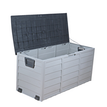 Load image into Gallery viewer, Outdoor Storage Box Plastic Wood, Grey - Hong Kong Rooftop Party