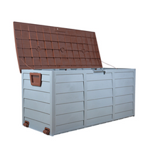 Load image into Gallery viewer, Outdoor Storage Box Plastic Wood, Brown - Hong Kong Rooftop Party