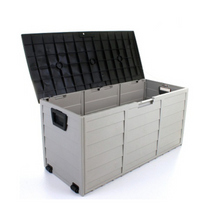 Load image into Gallery viewer, Outdoor Storage Box Plastic Wood, Black - Hong Kong Rooftop Party