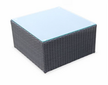 Load image into Gallery viewer, Corner Sofa Set, Grey Cushions, Black Rattan - Hong Kong Rooftop Party
