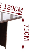 Load image into Gallery viewer, Patio Family 6 Chair Dining set, White cushions, Black Rattan - Hong Kong Rooftop Party