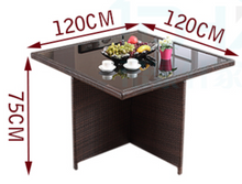 Load image into Gallery viewer, Patio Family 4 Chair Dining set, Light Grey cushions, Grey Rattan - Hong Kong Rooftop Party