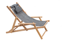 Load image into Gallery viewer, Wood Lounger with Armrests, Multiple colors - Hong Kong Rooftop Party