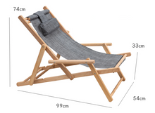 Load image into Gallery viewer, Wood Lounger with Armrests, Multiple colors - Hong Kong Rooftop Party