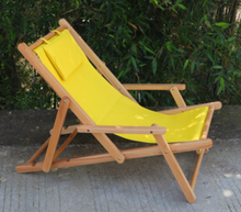 Load image into Gallery viewer, Wood Lounger with Armrests, Multiple colors - Hong Kong Rooftop Party