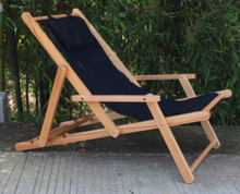 Load image into Gallery viewer, Wood Lounger with Armrests, Multiple colors - Hong Kong Rooftop Party