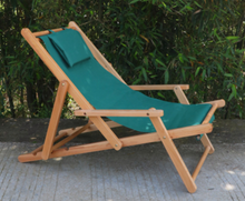 Load image into Gallery viewer, Wood Lounger with Armrests, Multiple colors - Hong Kong Rooftop Party