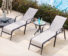 Load image into Gallery viewer, Brown Aluminum Sunbed, Beige Canvas - Hong Kong Rooftop Party