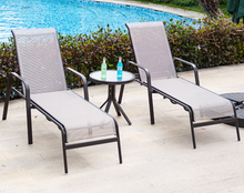 Load image into Gallery viewer, Brown Aluminum Sunbed, Beige Canvas - Hong Kong Rooftop Party