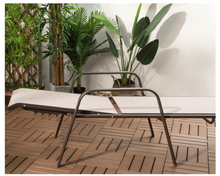 Load image into Gallery viewer, Brown Aluminum Sunbed, Beige Canvas - Hong Kong Rooftop Party