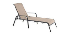 Load image into Gallery viewer, Brown Aluminum Sunbed, Beige Canvas - Hong Kong Rooftop Party