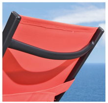 Load image into Gallery viewer, Aluminum Red Sunbed Pair Set, with Table - Hong Kong Rooftop Party