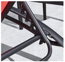 Load image into Gallery viewer, Aluminum Red Sunbed Pair Set, with Table - Hong Kong Rooftop Party