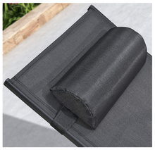 Load image into Gallery viewer, Aluminum Black Sunbed Pair Set, with Table - Hong Kong Rooftop Party