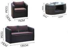 Load image into Gallery viewer, Seregenti Sofa Set, Brown Cushions - Hong Kong Rooftop Party
