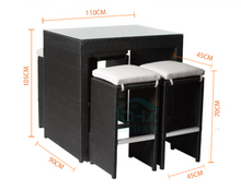 Load image into Gallery viewer, 4 Chair Bar Table, White cushions - Hong Kong Rooftop Party