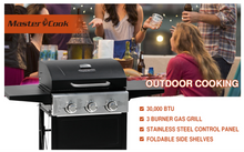 Load image into Gallery viewer, Master Cook Gas BBQ - 3 Burners - Hong Kong Rooftop Party