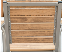 Load image into Gallery viewer, Aluminum Light Brown Polywood Dining Set, 4 Chairs 150cm Table - Hong Kong Rooftop Party