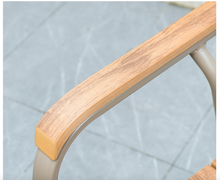 Load image into Gallery viewer, Aluminum Light Brown Polywood Dining Set, 2 Chairs 80cm Table - Hong Kong Rooftop Party