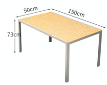 Load image into Gallery viewer, Aluminum Light Brown Polywood Dining Set, 4 Chairs 150cm Table - Hong Kong Rooftop Party