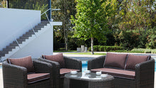 Load image into Gallery viewer, Seregenti Sofa Set, Brown Cushions - Hong Kong Rooftop Party