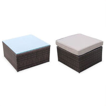 Load image into Gallery viewer, Super Chill Sofa Set, Beige Cushions, Brown Rattan - Hong Kong Rooftop Party