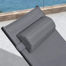 Load image into Gallery viewer, Aluminum Grey Sunbed Pair Set, with Table - Hong Kong Rooftop Party
