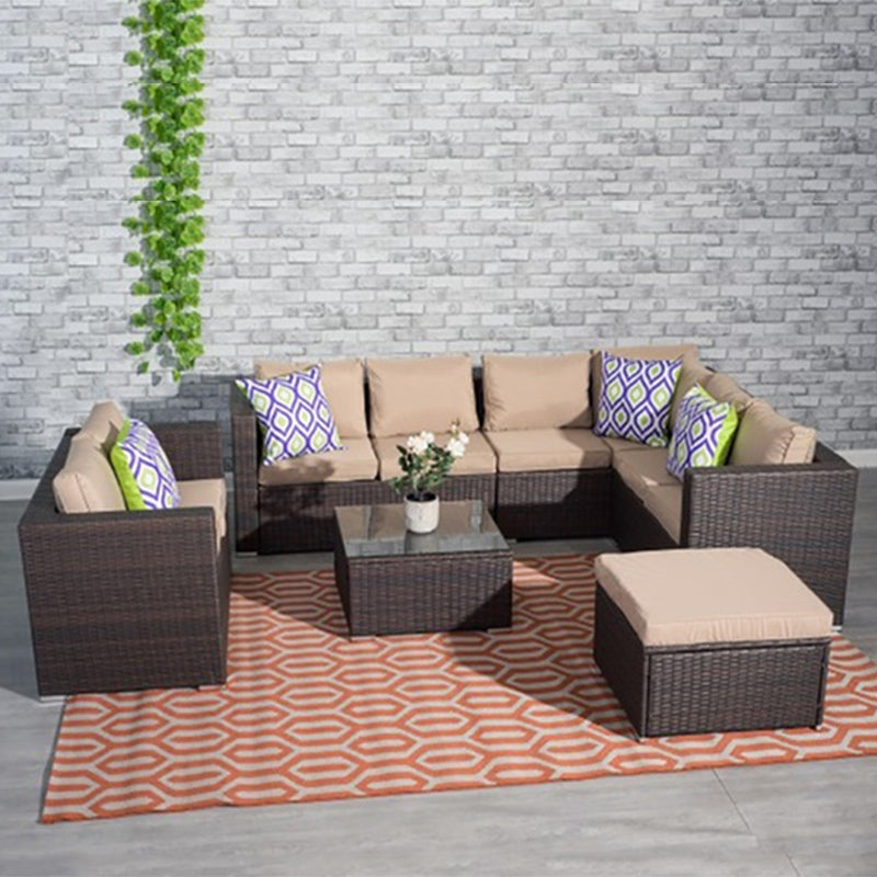 Super Family Sofa Set, Black or Brown Rattan - Hong Kong Rooftop Party