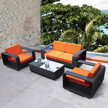 Load image into Gallery viewer, Stanley Lounge Sofa Set, Orange Cushions - Hong Kong Rooftop Party
