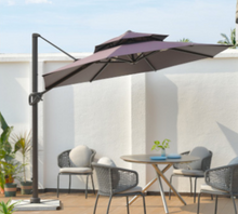 Load image into Gallery viewer, Resort Side-Pole Marble Base Umbrella, Green - Hong Kong Rooftop Party
