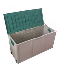 Load image into Gallery viewer, Outdoor Storage Box Plastic Wood, Green - Hong Kong Rooftop Party
