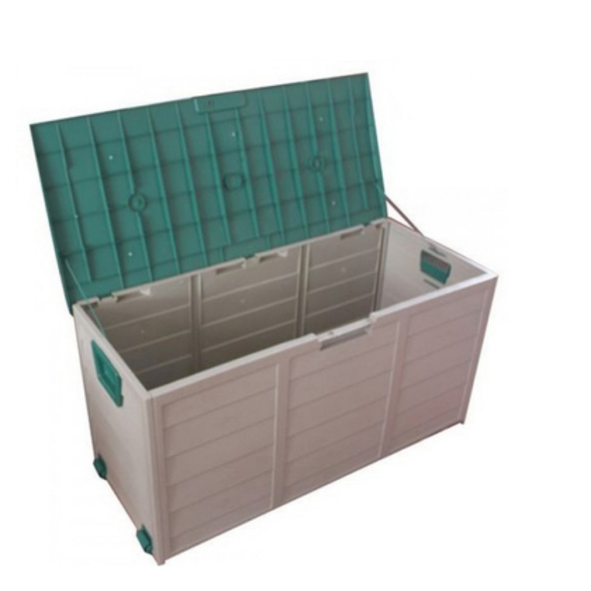 Outdoor Storage Box Plastic Wood, Green - Hong Kong Rooftop Party