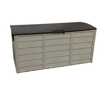 Load image into Gallery viewer, Outdoor Storage Box Plastic Wood, Brown - Hong Kong Rooftop Party
