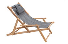 Load image into Gallery viewer, Wood Lounger with Armrests, Multiple colors - Hong Kong Rooftop Party
