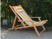 Load image into Gallery viewer, Wood Lounger with Armrests, Multiple colors - Hong Kong Rooftop Party
