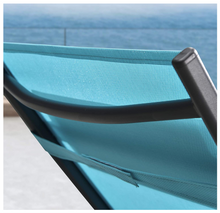 Load image into Gallery viewer, Aluminum Turquoise Sunbed Pair Set, with Table - Hong Kong Rooftop Party
