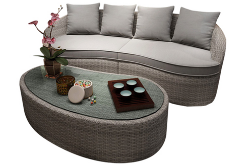 Orchid Sofa Set, Beige - Hong Kong Rooftop Party