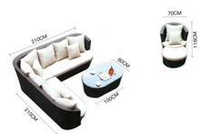 Load image into Gallery viewer, Lombok Lounge Sofa Set, White Cushions - Hong Kong Rooftop Party
